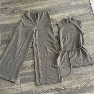 Elegant Zara  taupe Gray Women's Knit Set